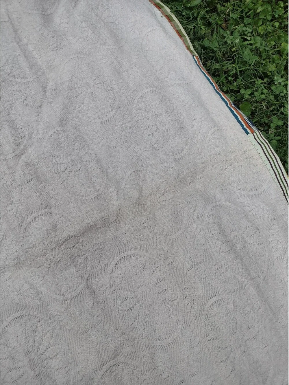 Vintage 1970s Handmade Patchwork Quilt 68x86 Tied Scrap Coverlet Retro Folk Art